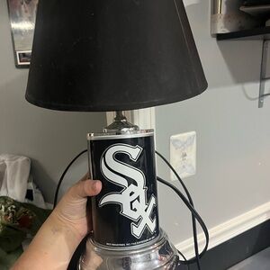 Black Chicago White Sox Table Lamp